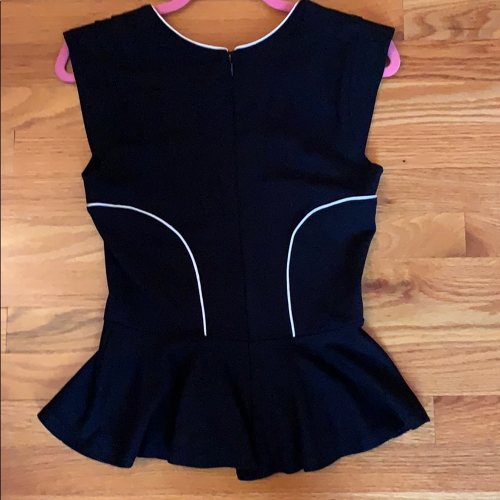 NWOT French Connection black peplum top - Picture 7 of 7